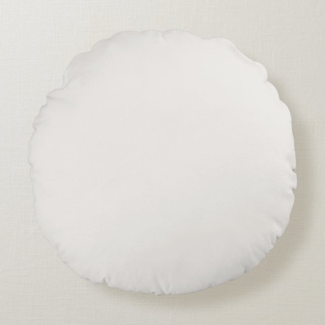 Linen White, off-White Rund Kudde (Framsidan)