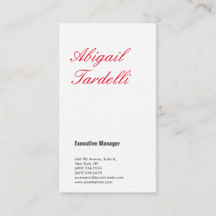 Linens professionell minimalistisk klassisk handst visitkort