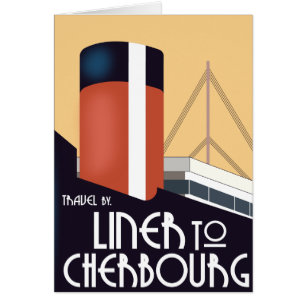 Liner till Cherbourg Hälsningskort