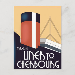Liner till Cherbourg Vykort