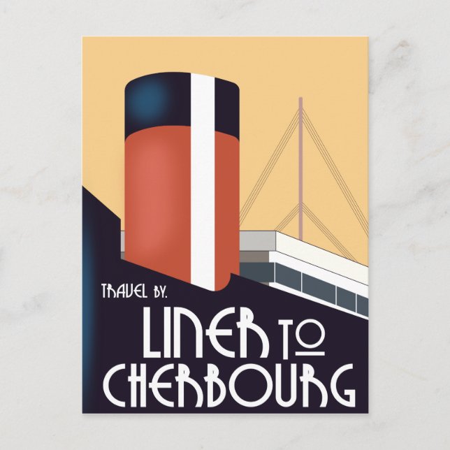 Liner till Cherbourg Vykort (Framsida)