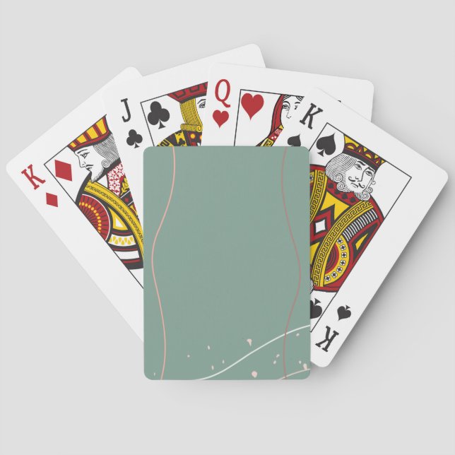 Lines Aesthetic Green Background Pastel Background Casinokort (Baksidan)