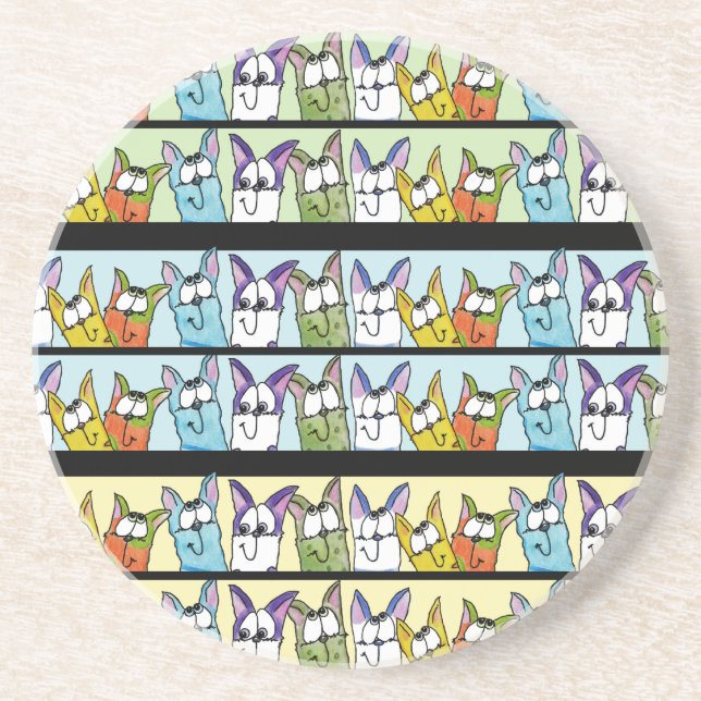 Lineup-Colorful Cats från kattunge Underlägg (Framsidan)