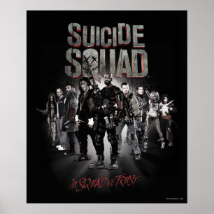 Lineup för styrka X för självmordSquad Task Poster