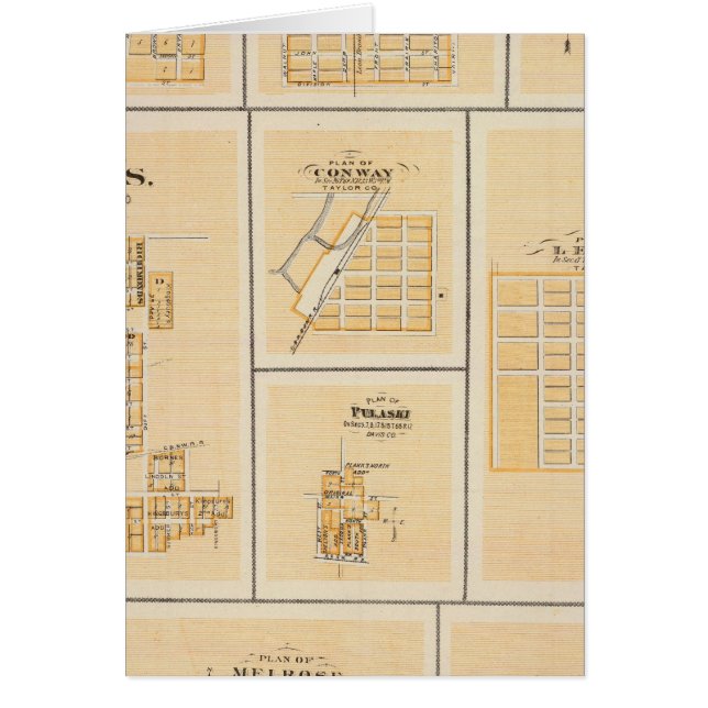 Lineville, Derby, Glidden, Ames, Conway Hälsningskort (Framsidan)