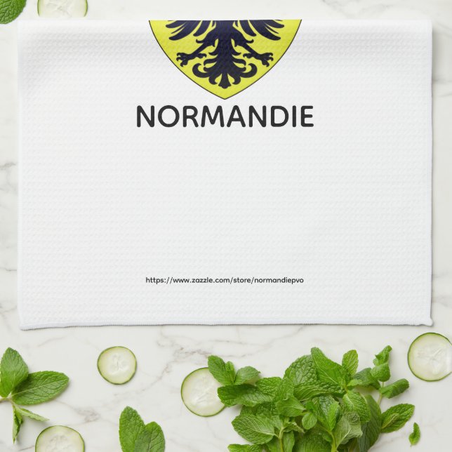 Linge de cuisine - blason de L'Aigle - Normandie Kökshandduk (Vikta)
