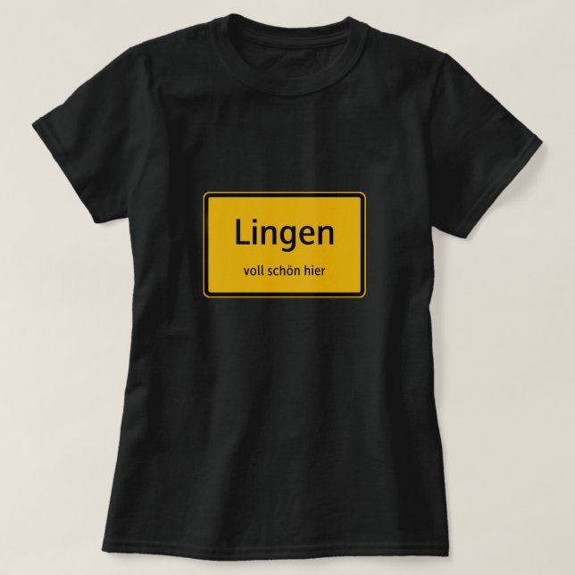 Lingen Damen Frauen T-Shirt Tshirt Shirt (Design framsida)