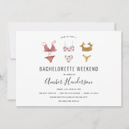 Lingerie Bachelorette Itinerary Inbjudningar