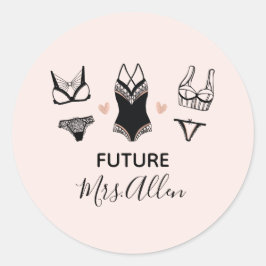Lingerie Bachelorette Party Stickers Runt Klistermärke