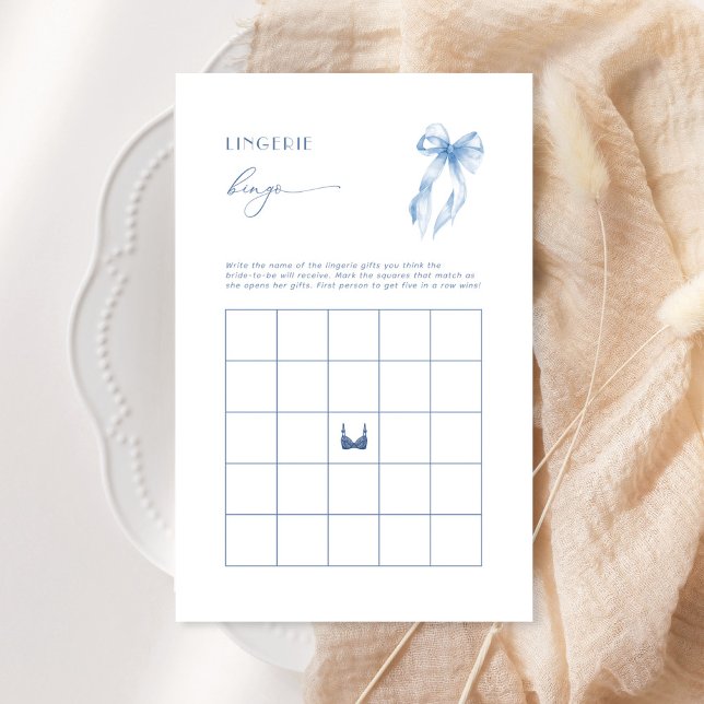 Lingerie Bingo Blue Bow Möhippa Game (Skapare uppladdad)