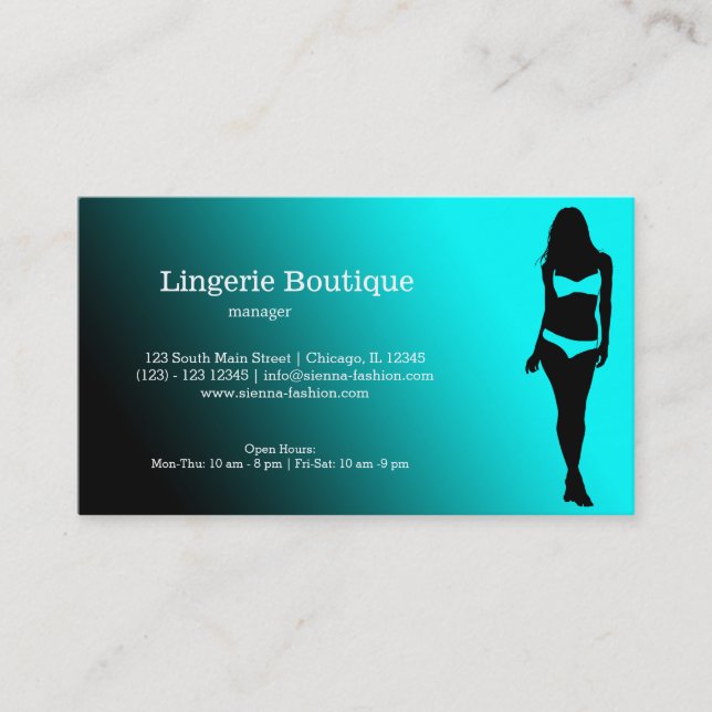 Lingerie Boutique Visitkort (Framsida)