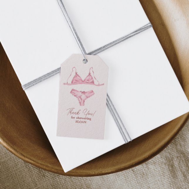 Lingerie Bröllopsdusch i rosa Presentetikett (Skapare uppladdad)