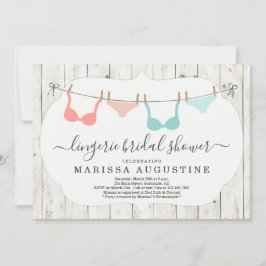 Lingerie Bröllopsfest - Rustik Klinesnöre Inbjudningar