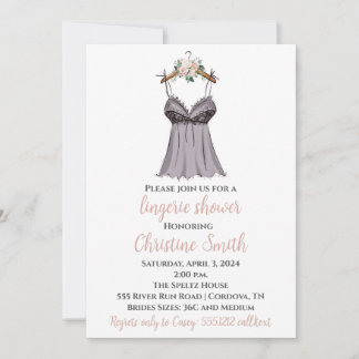 Lingerie Inbjudningskort för möhippan