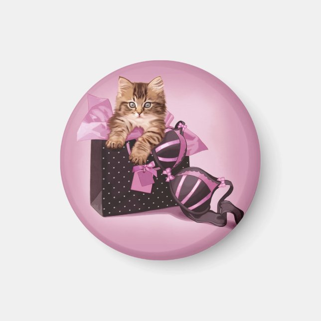 Lingerie Kitten Magnet (Framsidan)