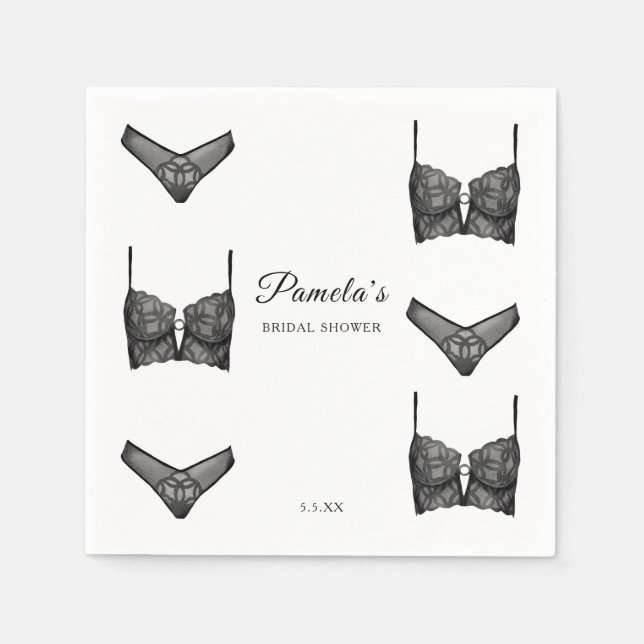 Lingerie Möhippa Bachelorette Panty Mönster Pappersservett (Framsidan)