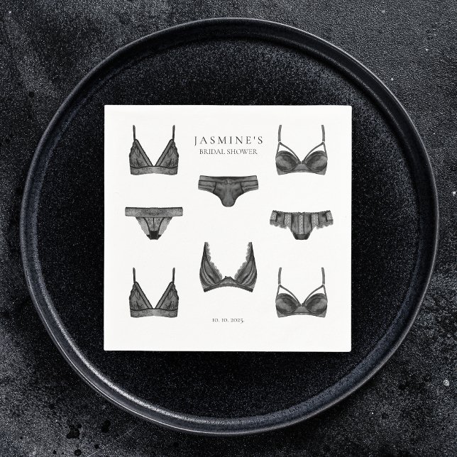 Lingerie Möhippa Bachelorette Panty Mönster Pappersservett (Skapare uppladdad)