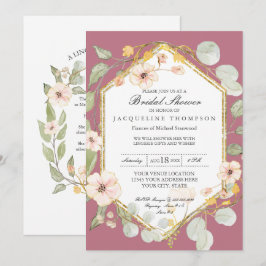 Lingerie Möhippa Berry Rosa ros Watercolor Inbjudningar