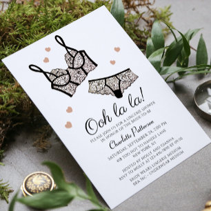 Lingerie Möhippa Panty Bachelorette Party Inbjudningar