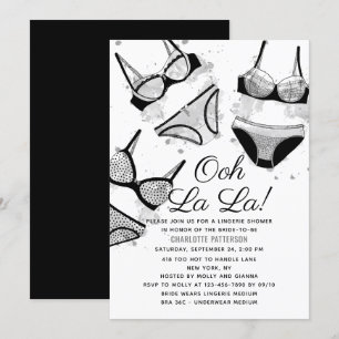 Lingerie Möhippa Panty Bachelorette Party Inbjudningar