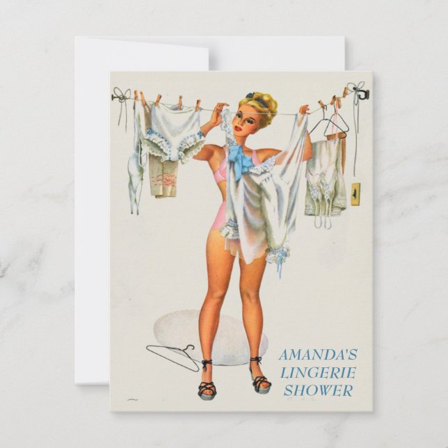 Lingerie-partsinbjudan Inbjudningar (Framsida)