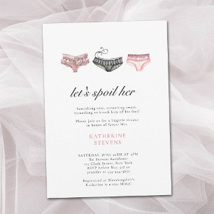 Lingerie Party låter sin Rosa Möhippa förstöras Inbjudningar