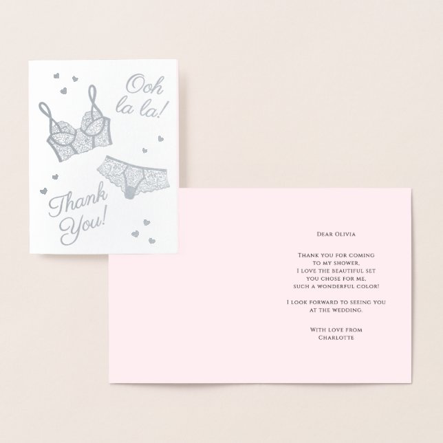 Lingerie Party Möhippa Panty Party Tack Folierat Kort (Display)