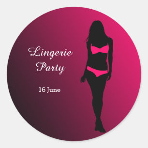 Lingerie Party Runt Klistermärke