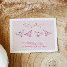 Lingerie Shower Bachelorette Panty-spelkort Tack Kort