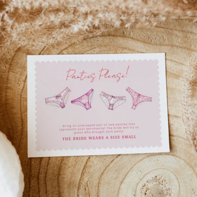 Lingerie Shower Bachelorette Panty-spelkort Tack Kort (Skapare uppladdad)