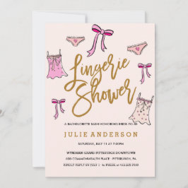 Lingerie Shower // BACHELORETTE PARTY-inbjudan Inbjudningar