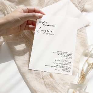 Lingerie Shower för modern klassisk Möhippa Inbjudningar
