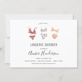 Lingerie Shower Inbjudningar
