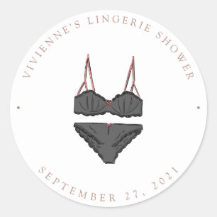 Lingerie Shower Runt Klistermärke