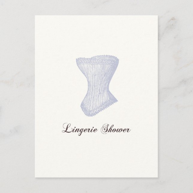 Lingerie Shower-vykort Vykort (Framsida)