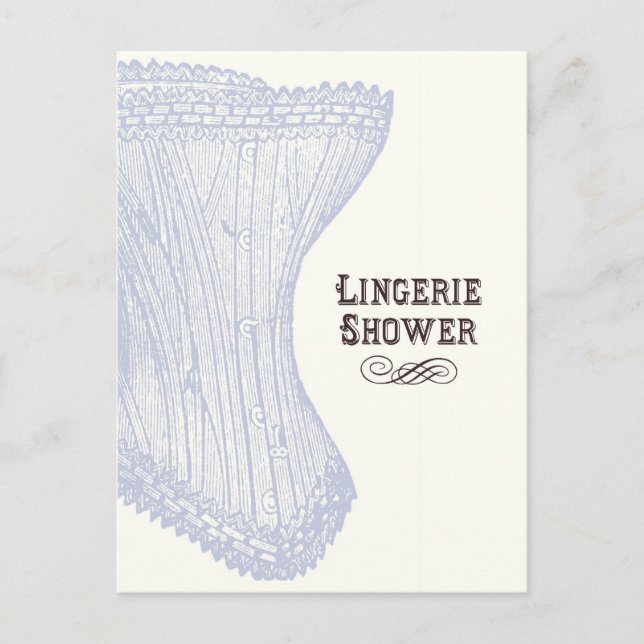 Lingerie Shower-vykort Vykort (Framsida)