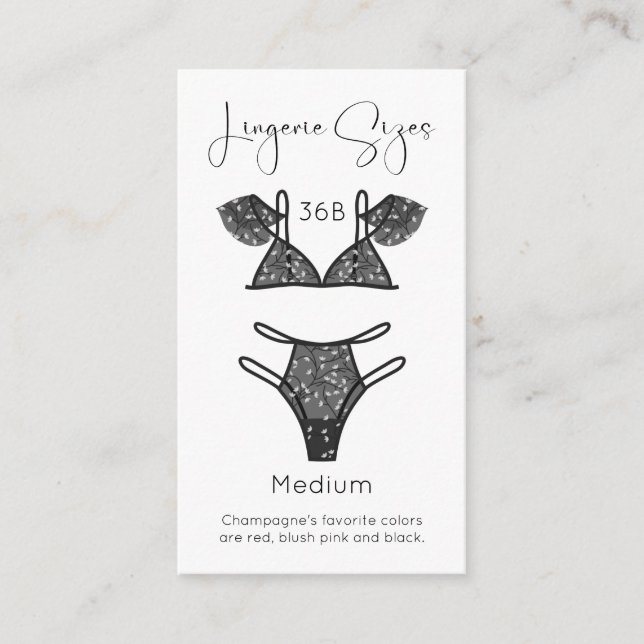 Lingerie Storlek Modern Möhippa Tilläggskort (Framsida)