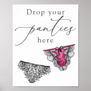 Lingeriesknappen Släpp dina skärmar hit Poster