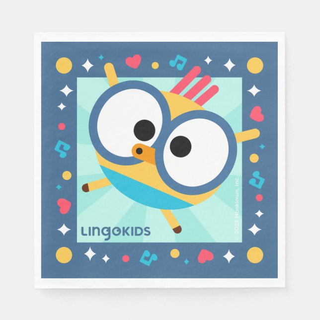 Lingokids Party Paper Napkins with Billy Pappersservett (Framsidan)