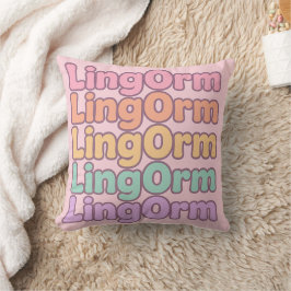 Lingorm Kawaii Bubbelbokstav Kudde