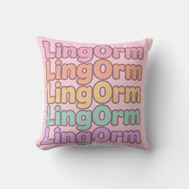 Lingorm Kawaii Bubbelbokstav Kudde