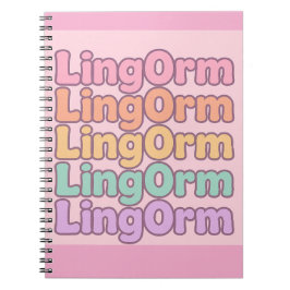 Lingorm Kawaii Bubble Letter Anteckningsbok