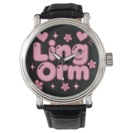 Lingorm Kawaii Bubble Letter Armbandsur