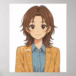 LingOrm, Orm Kornaphat Anime Illustration Poster