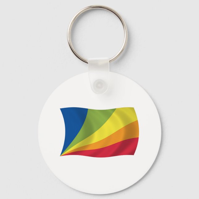 Lingua Franca Nova Flagga Keychain Nyckelring (Framsida)