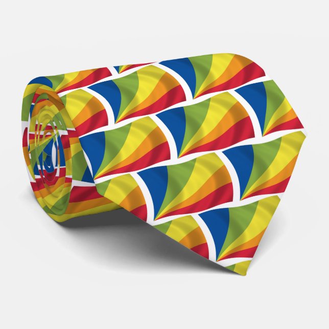 Lingua Franca Nova Flagga Tie Slips (Rullad)