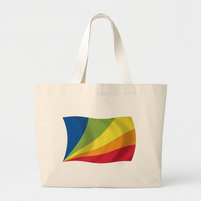 Lingua Franca Nova Flagga Tote Bag Jumbo Tygkasse (Framsidan)