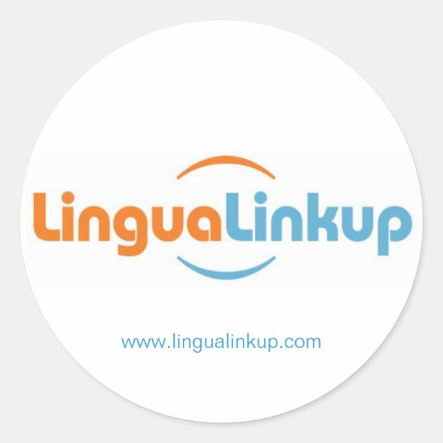 Lingua Linkup, runda klistermärken (Framsida)