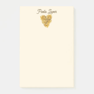 Linguine Heart Pasta Lover Custom Text Post-it Block