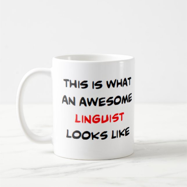 linguist, fantastisk kaffemugg (Vänster)